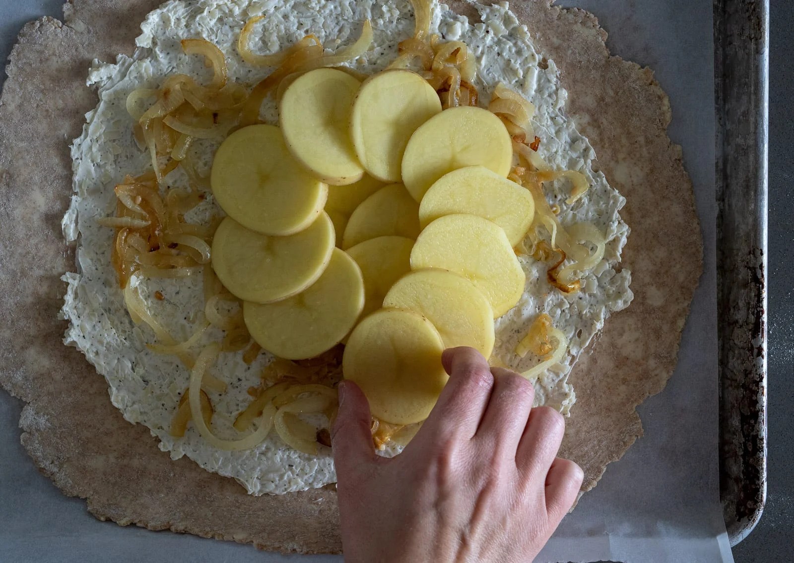 Simple Potato and Gruyere Galette Whole Grain Galette