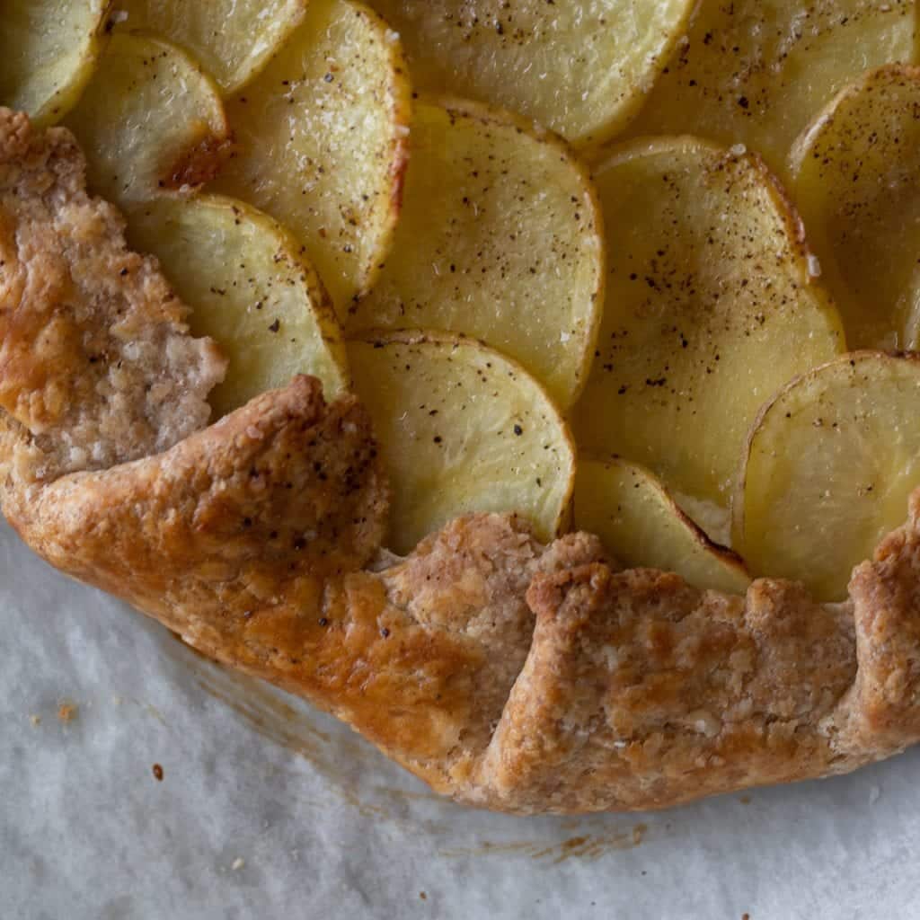 Simple Potato and Gruyere Galette Whole Grain Galette
