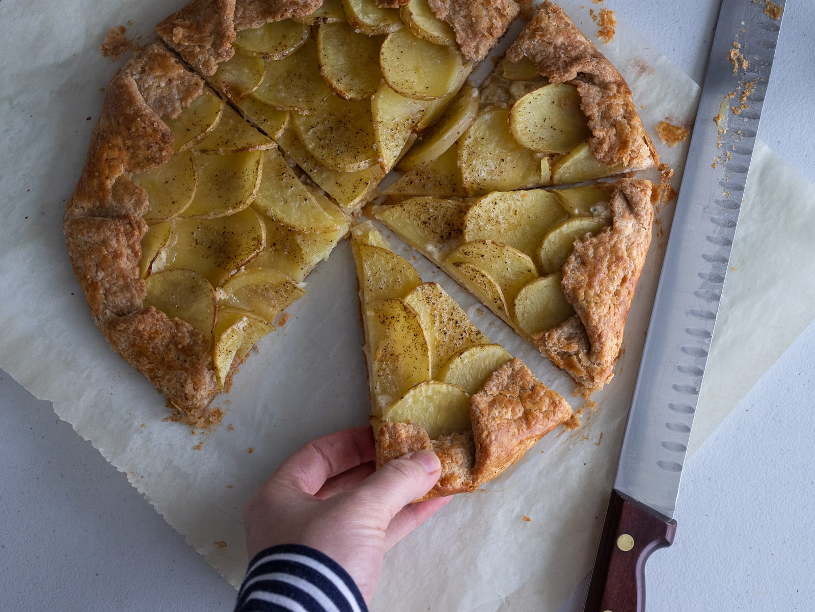 Simple Potato and Gruyere Galette Whole Grain Galette