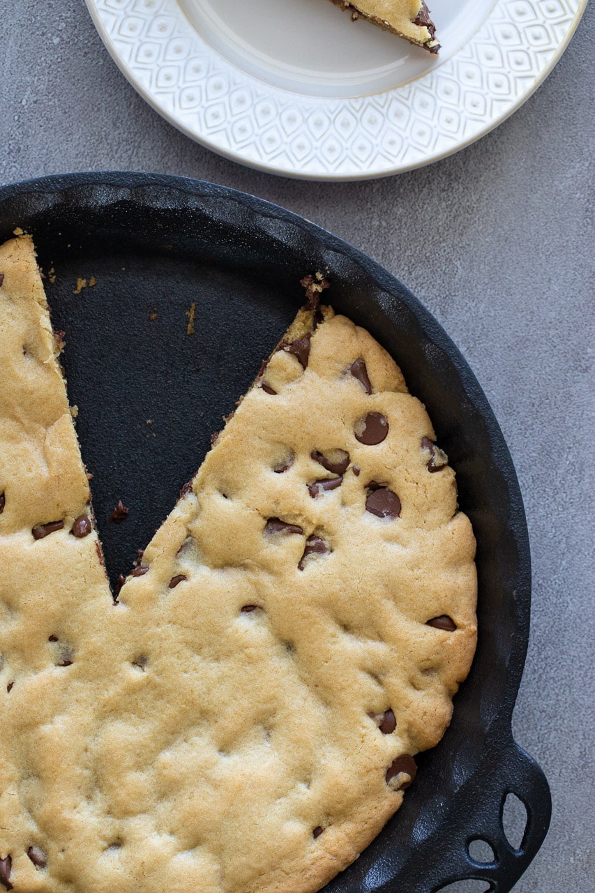 Simple Skillet Chocolate Chip Cookie Cast Iron Skillet Dessert