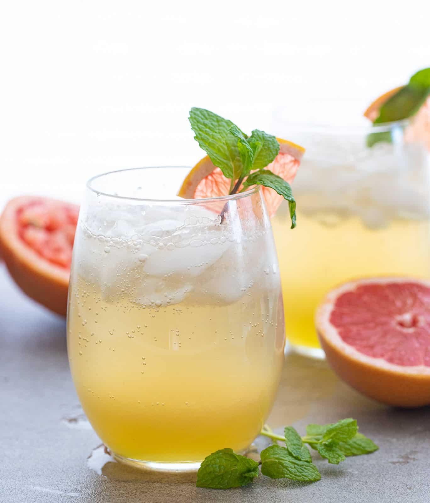 Mint Grapefruit Mocktail Beautiful and Simple A Red Spatula