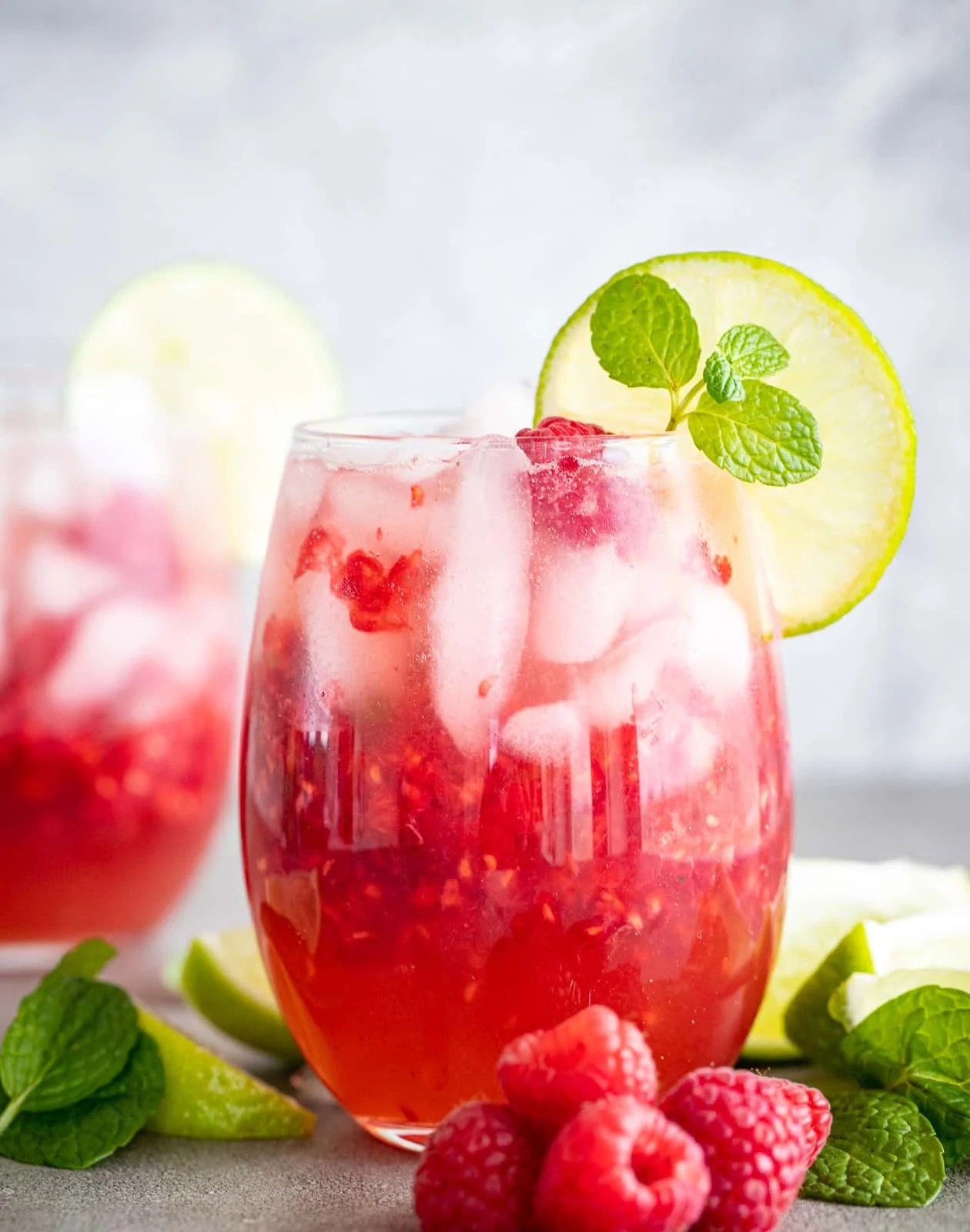 Raspberry Mojito Mocktail A Red Spatula