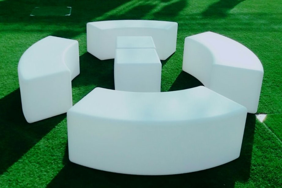 LED Curved Bench for Rent, Sale in Dubai, Abu Dhabi, UAE