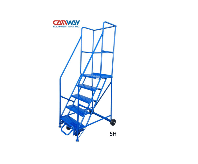Aluminum Mobile Ladder Stand 5 Steps AREIC Inc.