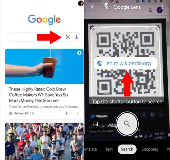 Googleレンズを使用してiPhoneでQRコードをスキャンする方法（およびその理由） AREIZ