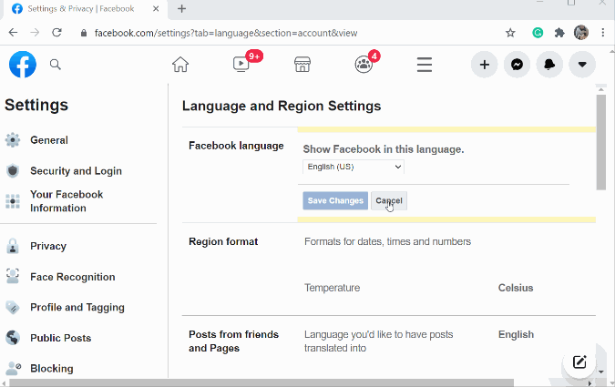 Facebookの言語[LANGEGE]を変更する方法【スマホモバイルとPC対応】 AREIZ