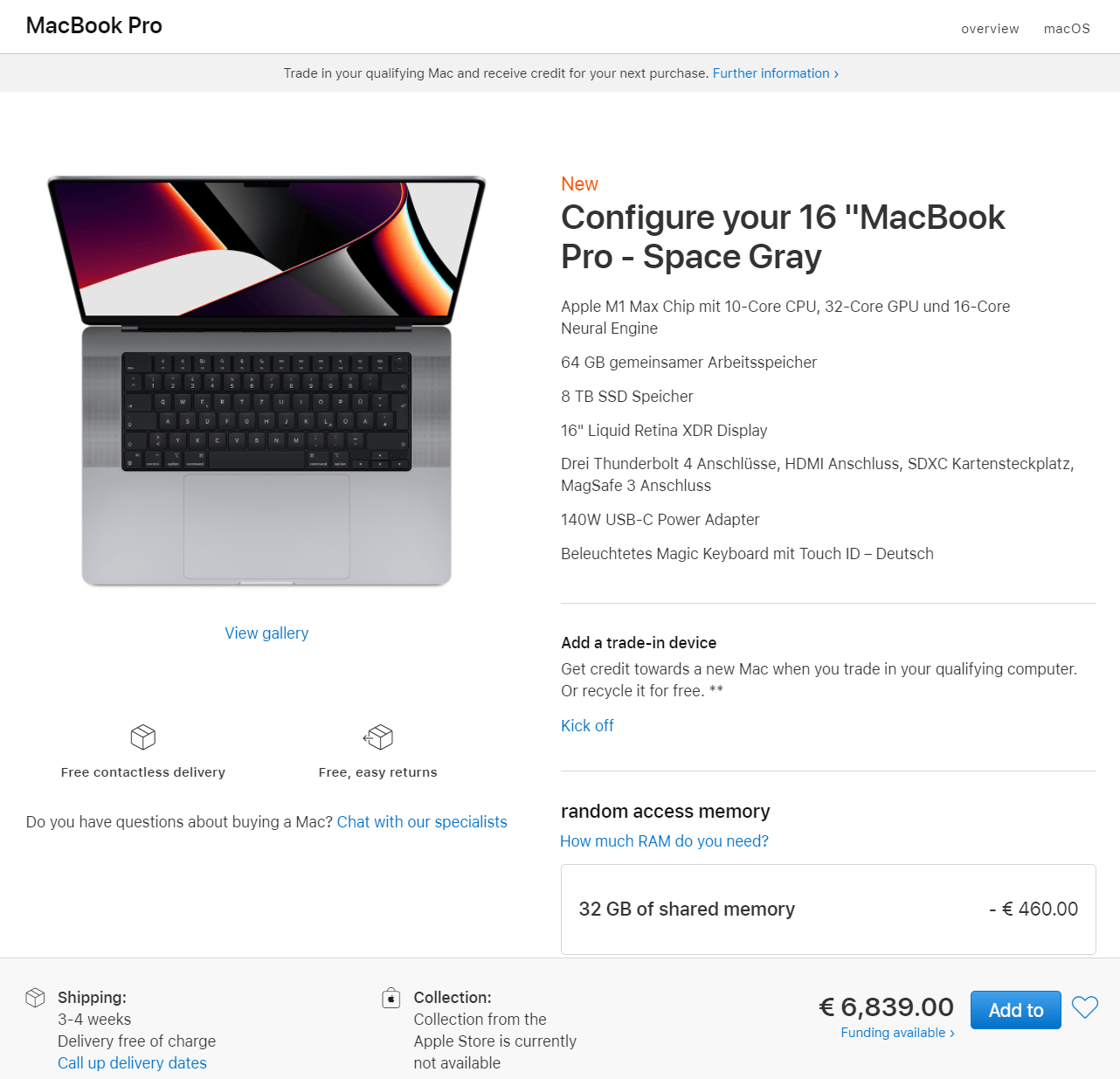 Apple anunță noua generație de Macbook Pro: procesoare M1 Pro și M1 Max, ecrane mini LED cu 120 Hz și design complet nou