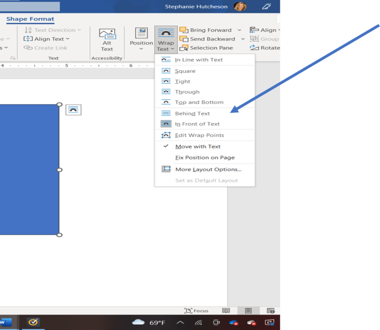 Use Different Color Pages in Word Document Arena Training