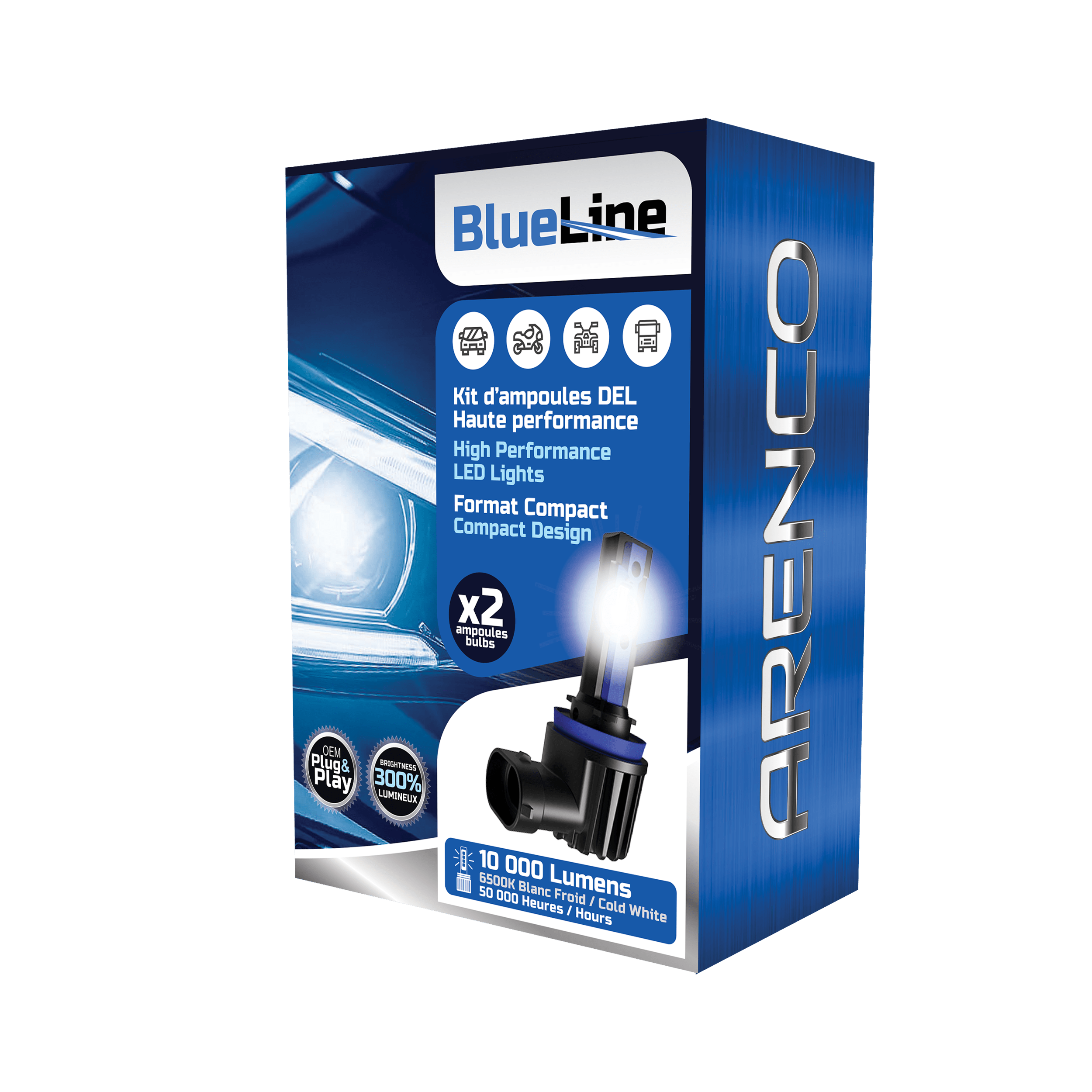 BlueLine 9004 LED Conversion Kit Arenco LED