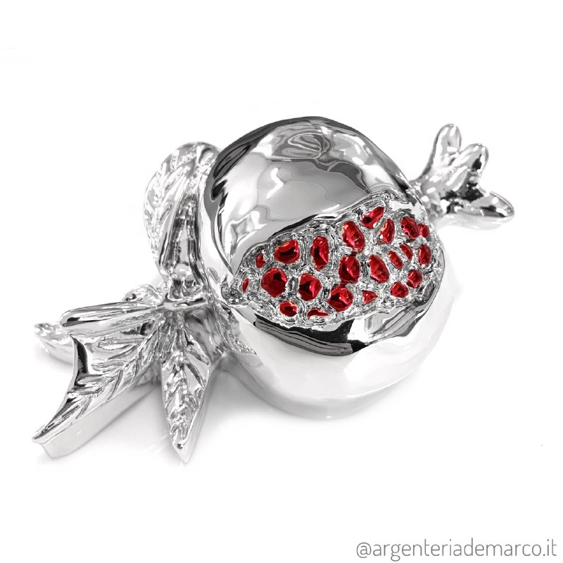 Melograno Portafortuna in Argento GVN464 , resina e argento