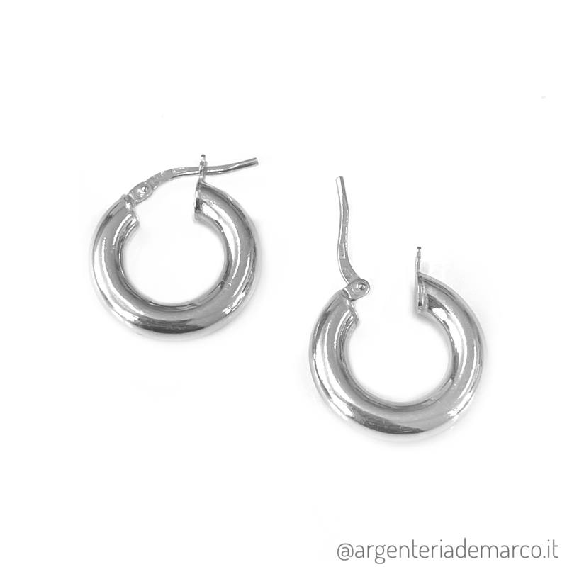 3 Paia Orecchini a Cerchio Argento 925, Set Orecchio Cerchio Inossidabile - Diametro