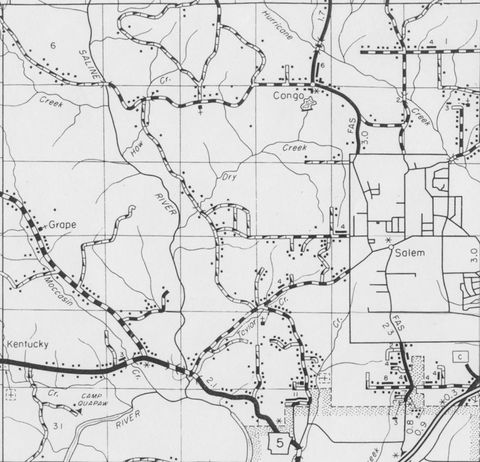 Saline County, Arkansas Map 2002