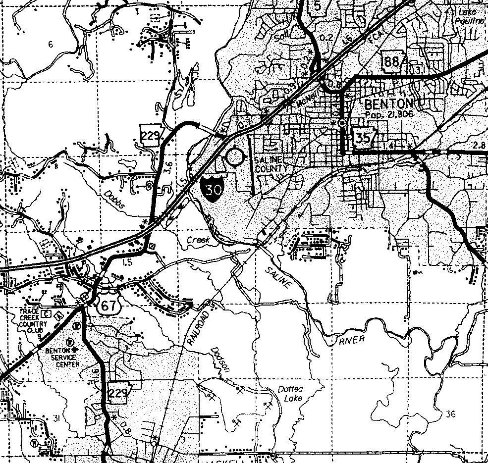 Saline County, Arkansas Map 2002