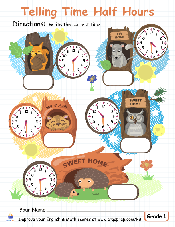 Telling Time Half Hours_1 ArgoPrep