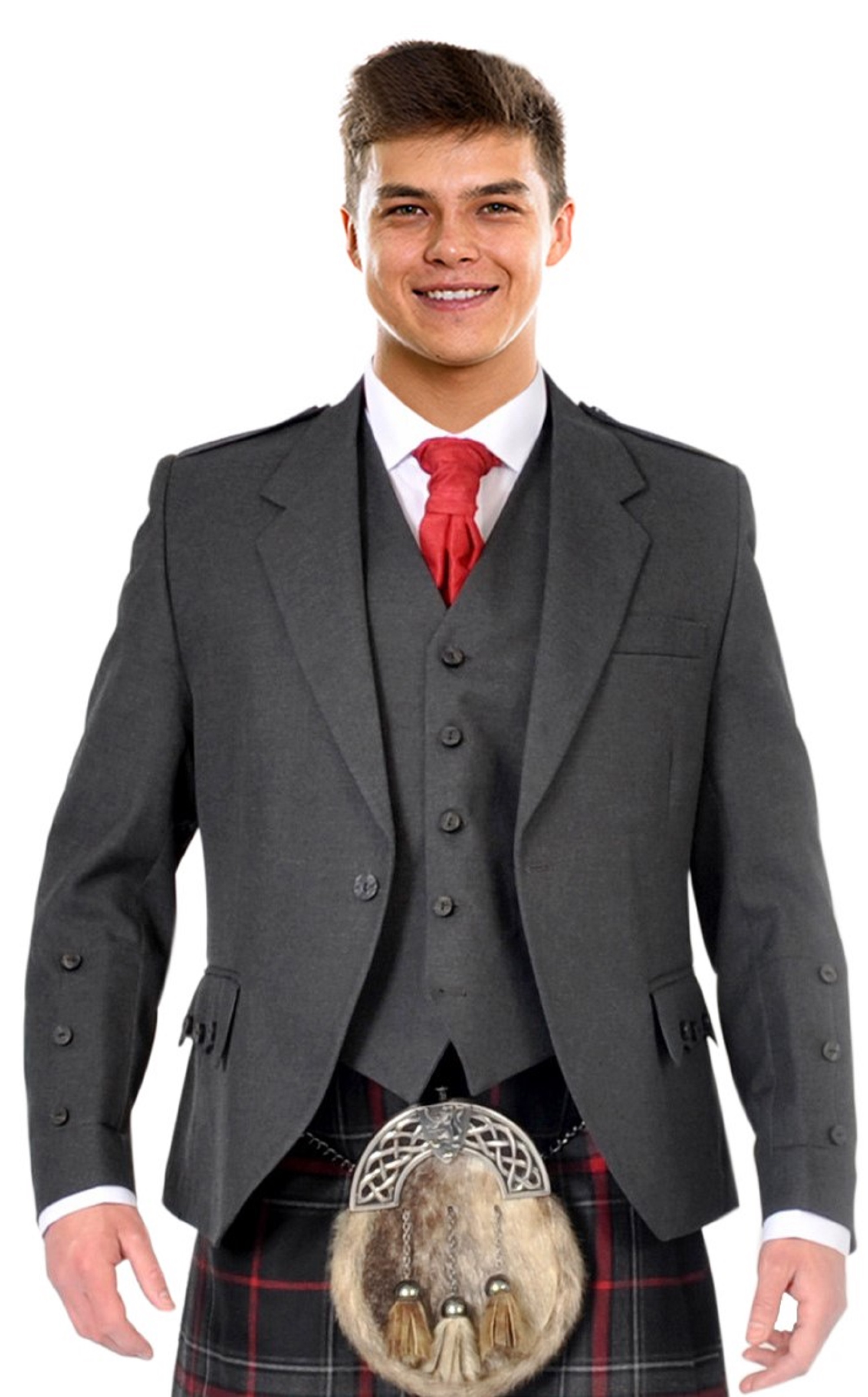 Grey Arrochar Tweed Jacket & Vest Argyll Jacket