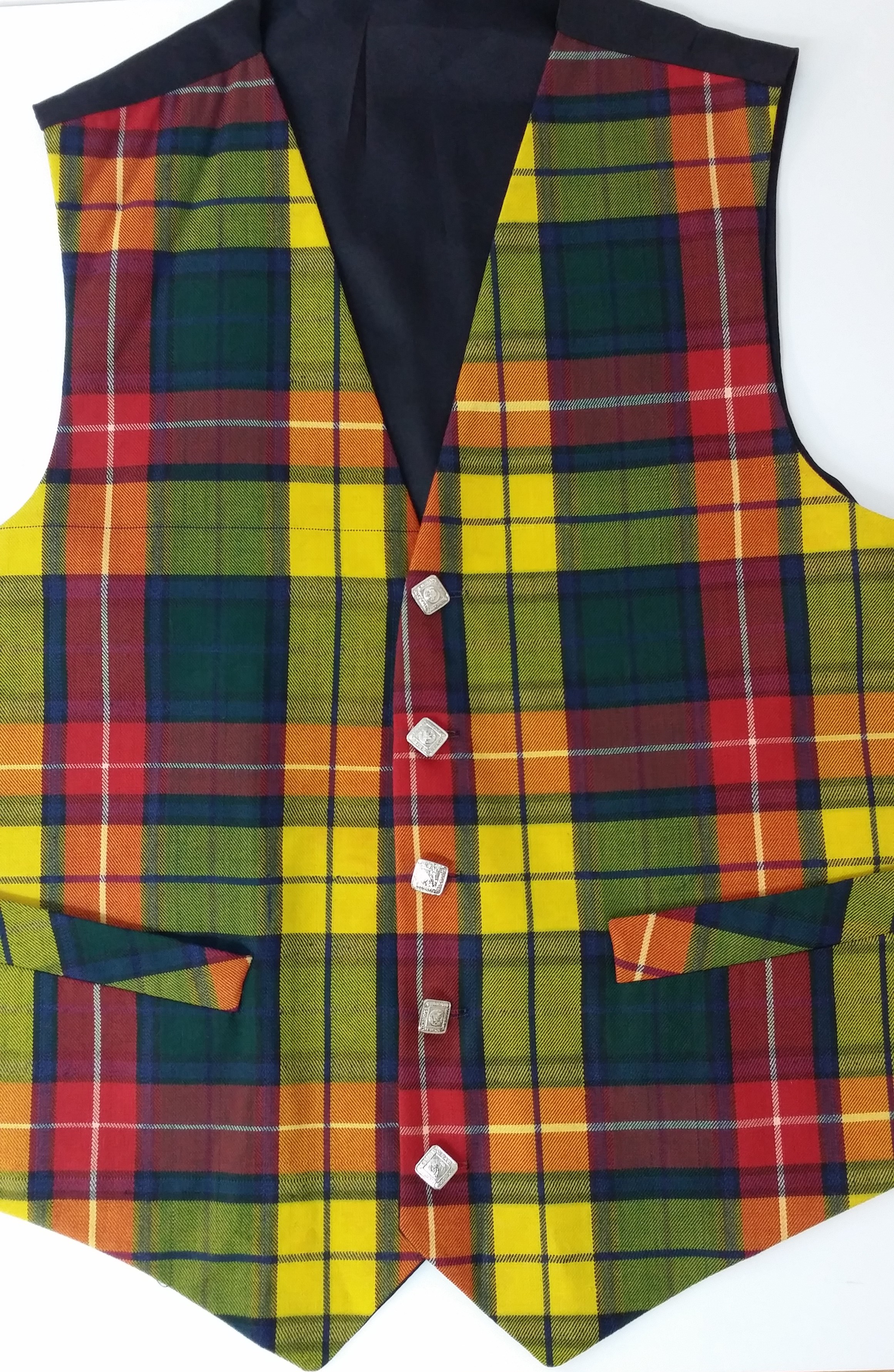 Buchanan Tartan Waistcoat Argyll Jacket