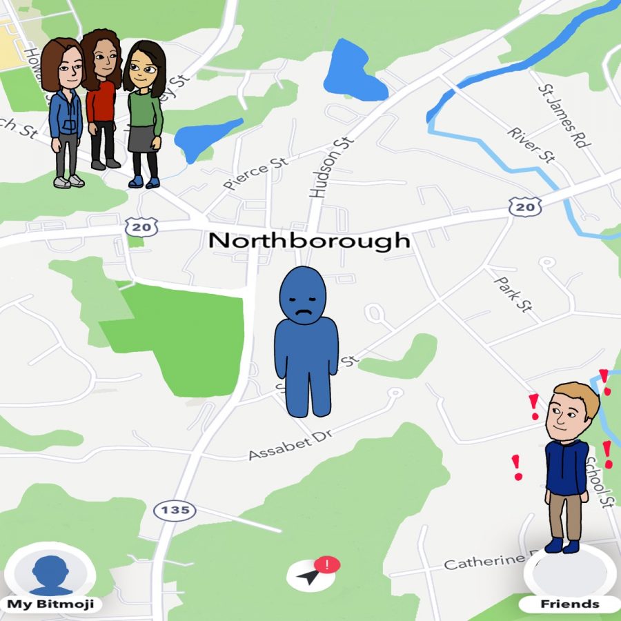Hurikán splést se Bdělý bitmoji snap map Vnitřní náhled pozice