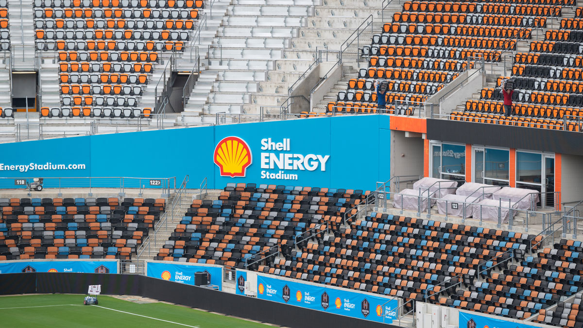 New and Improved Shell Energy Stadium Aria Signs & Design