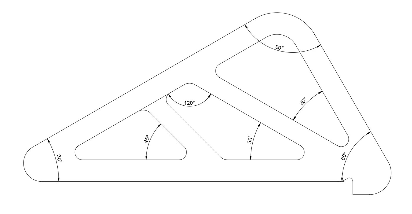 Triangle Push Stick DXF file Aribabox