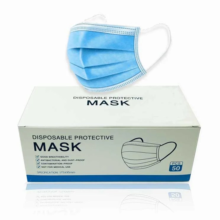 Disposable Face Mask Protective 3Layer Blue Aricare