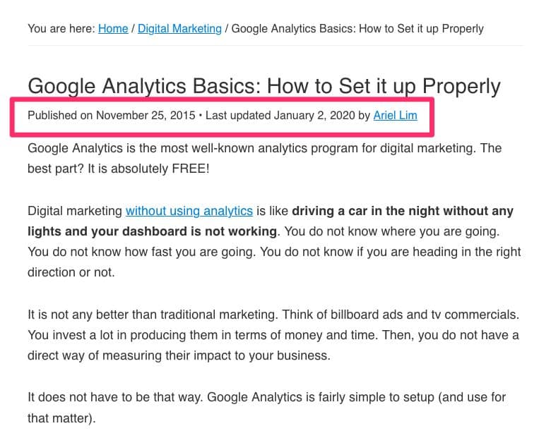 How to Show Last Modified Date Instead of Published Date on Your