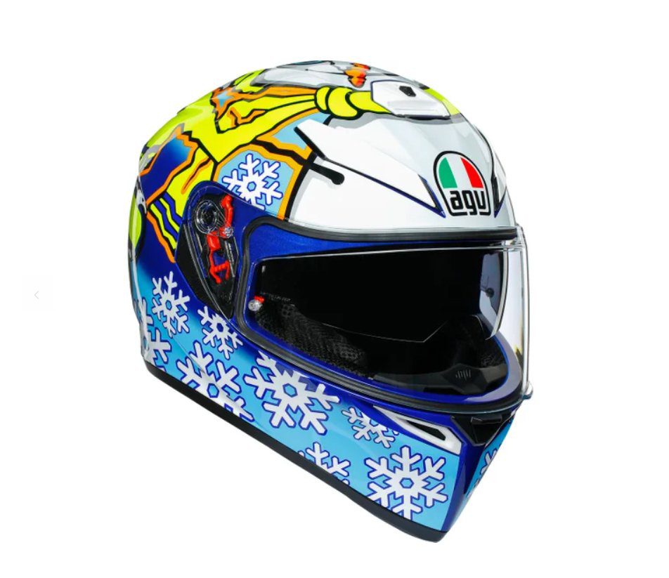 CASCO AGV K3 SV PINLOCK MAXVISION ROSSI WINTER TEST 2016 Arimany