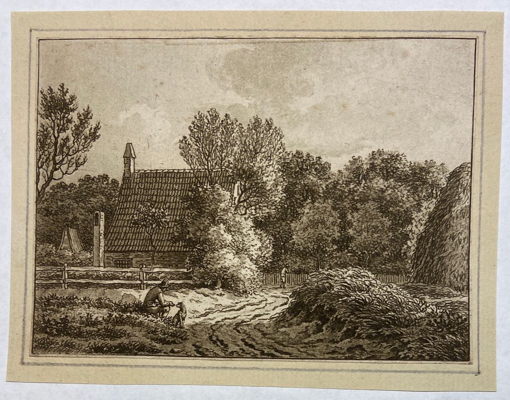 [Antique etching and aquatint, 17691805] Landschap bij Bloemendaal, ets en aquatint, 17691805