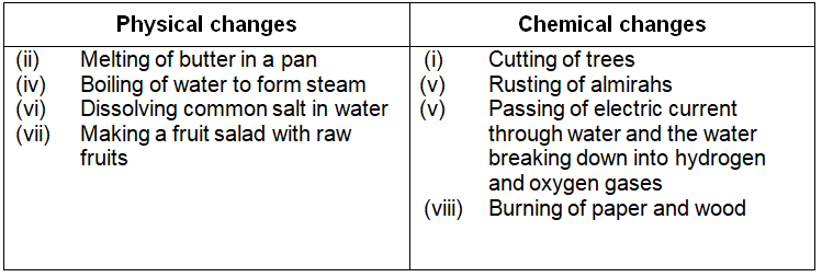 Physical and Chemical Changes Science Class 9 Chapter 2