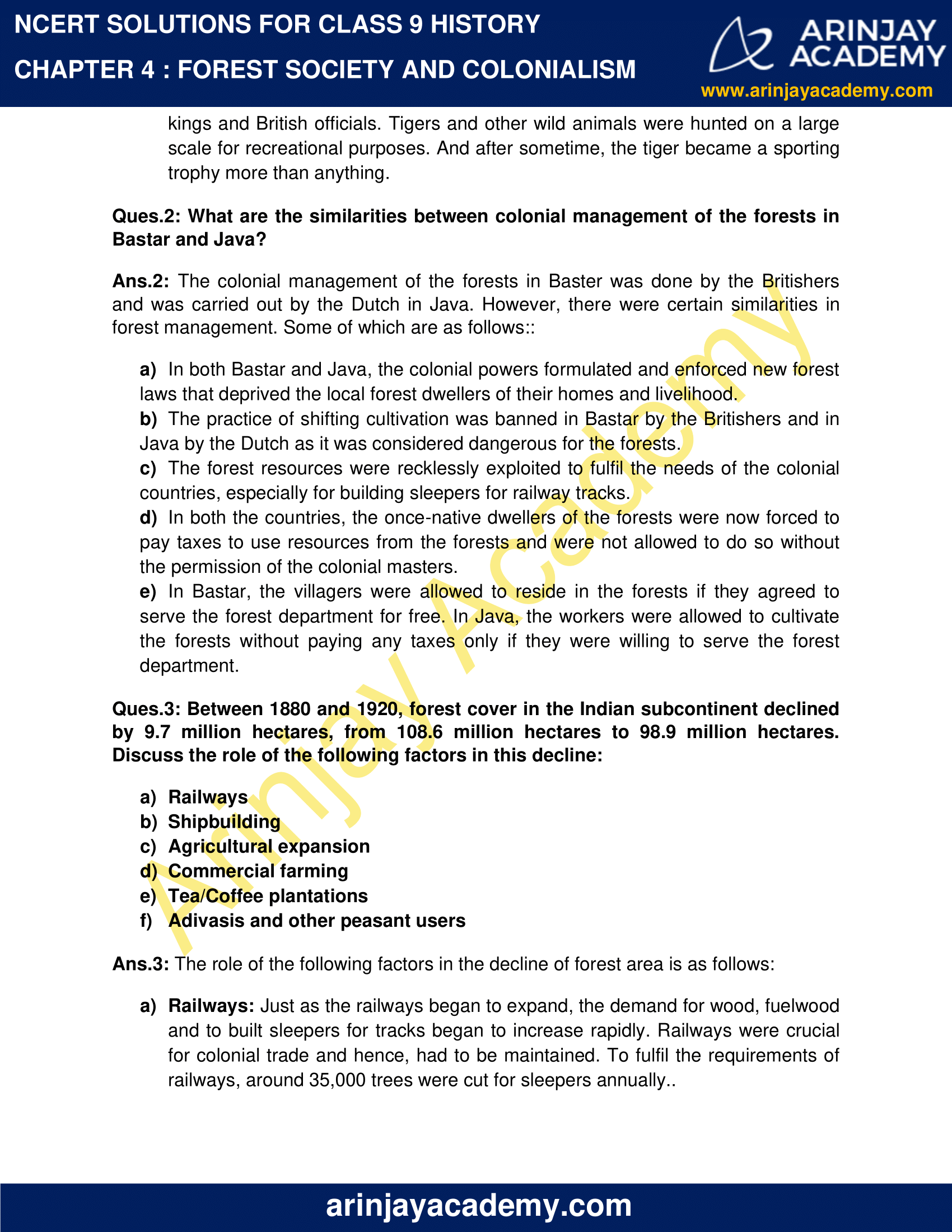 NCERT Solutions for Class 9 Social Science History.