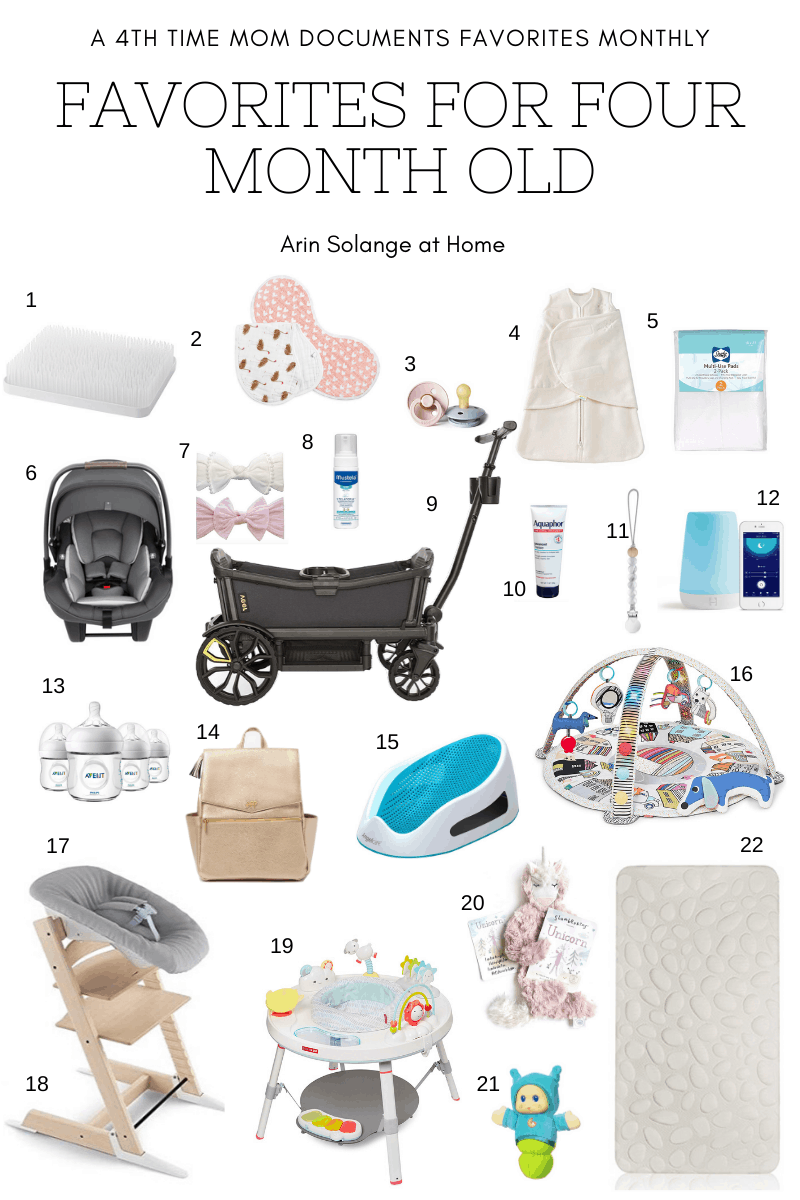 Best Items for a 4 Month Old Baby arinsolangeathome