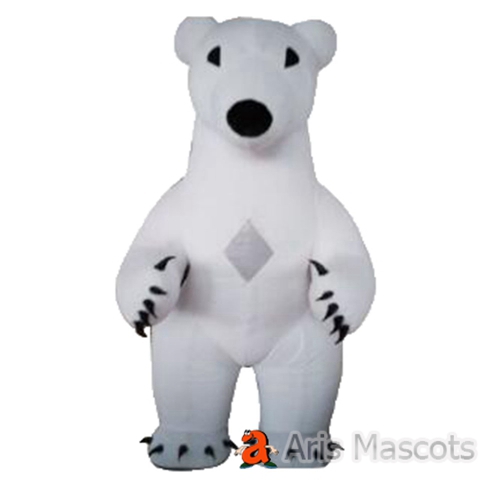 Giant Inflatable Polar Bear Cosume Adult Size Blow up Suit Full Body