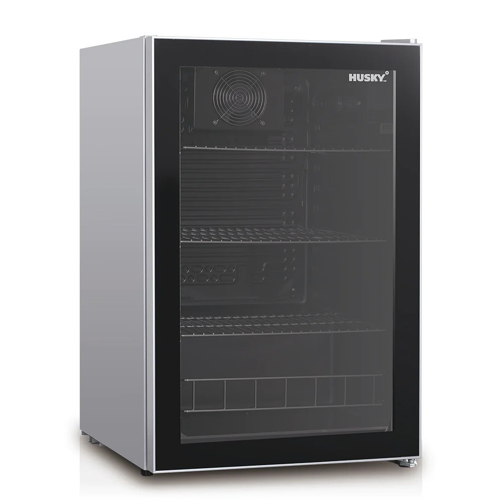 Husky 130L Single Glass Door Under Counter Bar Fridge (HUS130CNSIL.1) arisit
