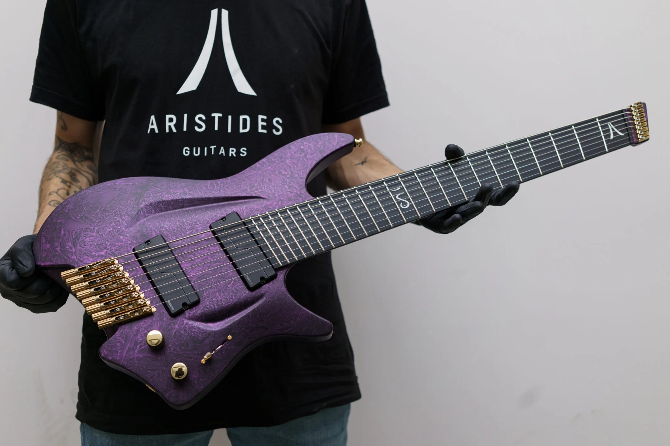 H/08 Purple Marble Satin Aristides Guitars