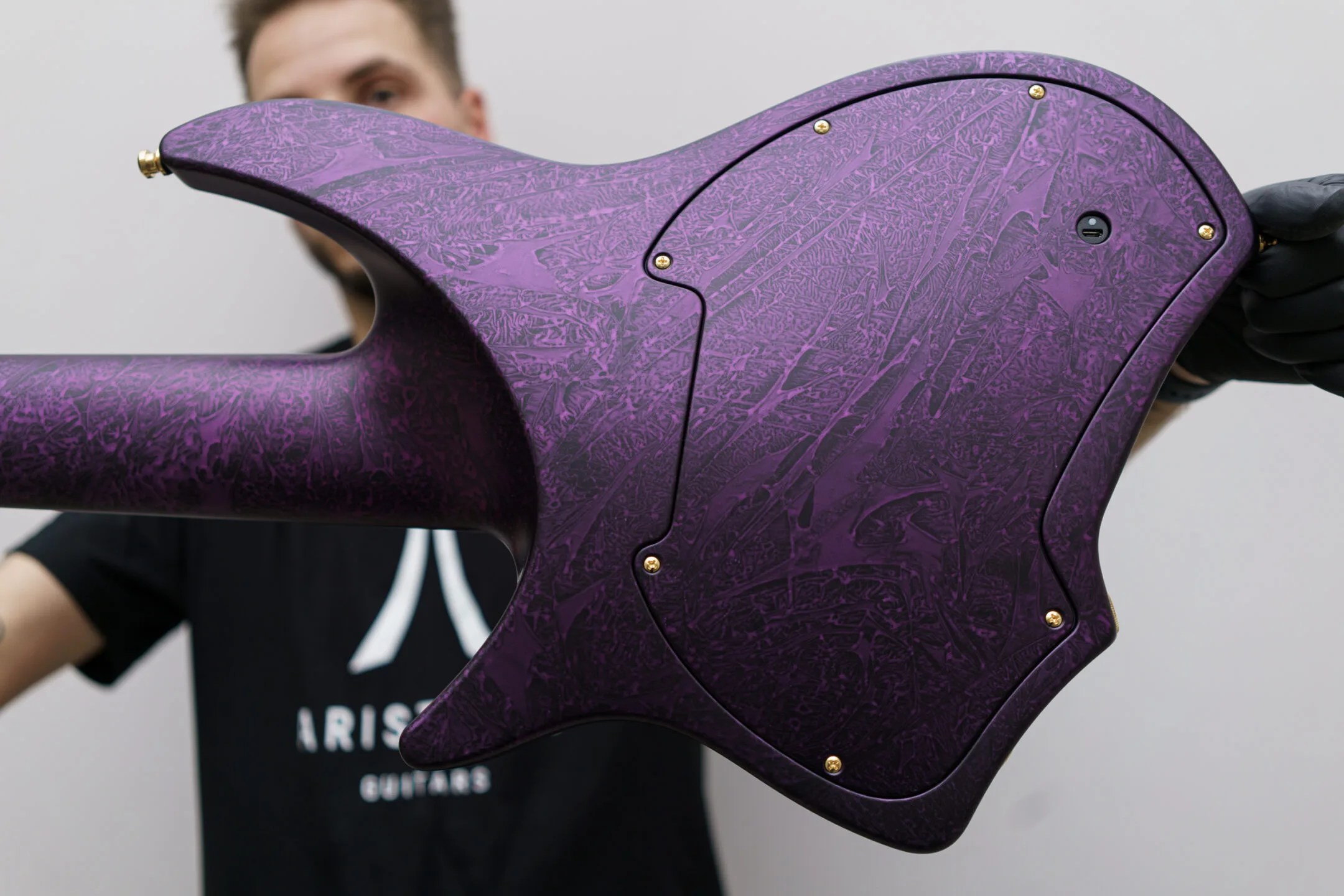 H/08 Purple Marble Satin Aristides Guitars