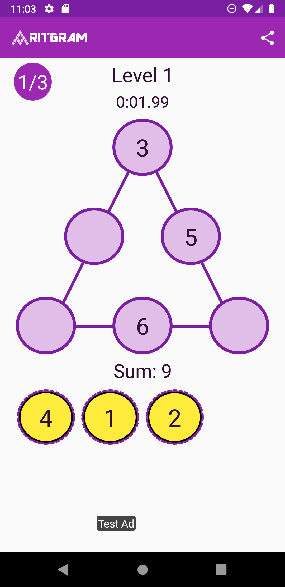 Magic Triangles Android App Math Games
