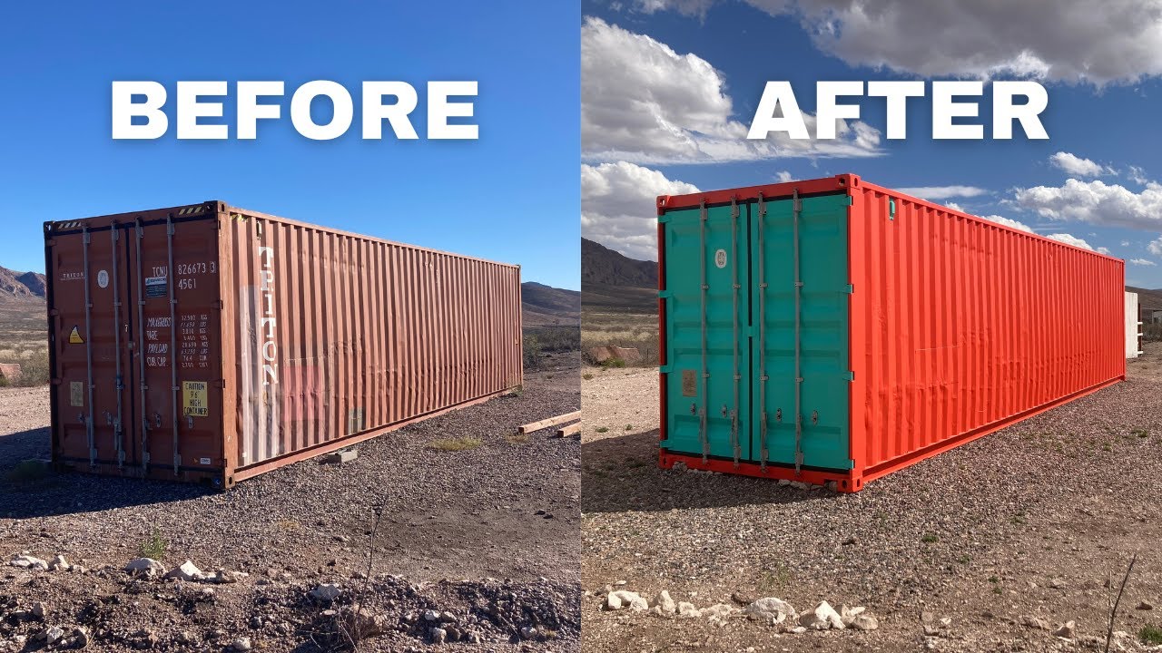 How to Paint a Shipping Container (by Hand) Arizona Adam