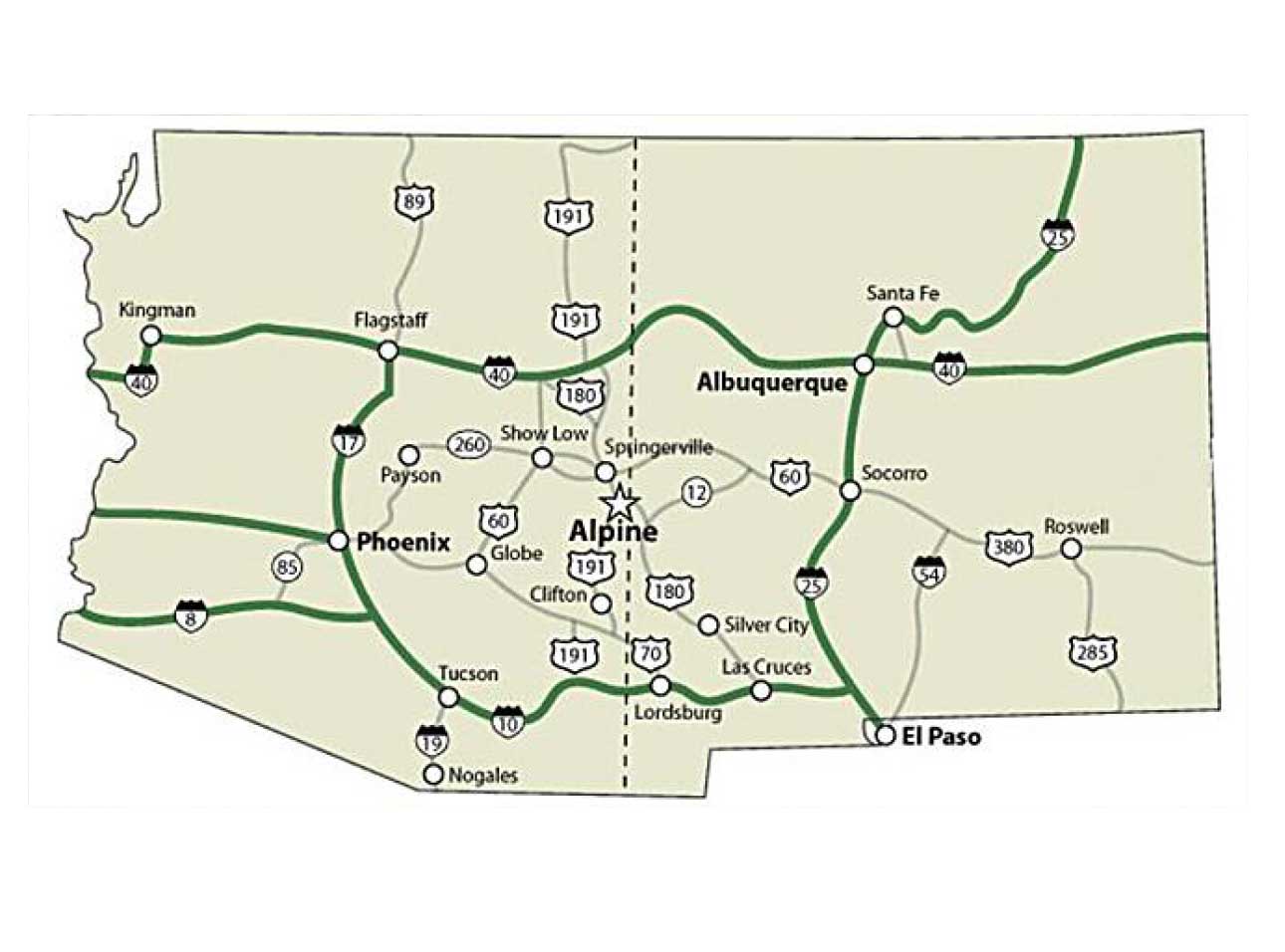 Alpine Estates Arizona Map 10 Acre Alpine Area Estates Arizona Land for Sale