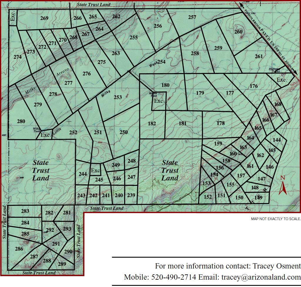 Topo Maps Arizona Land for Sale