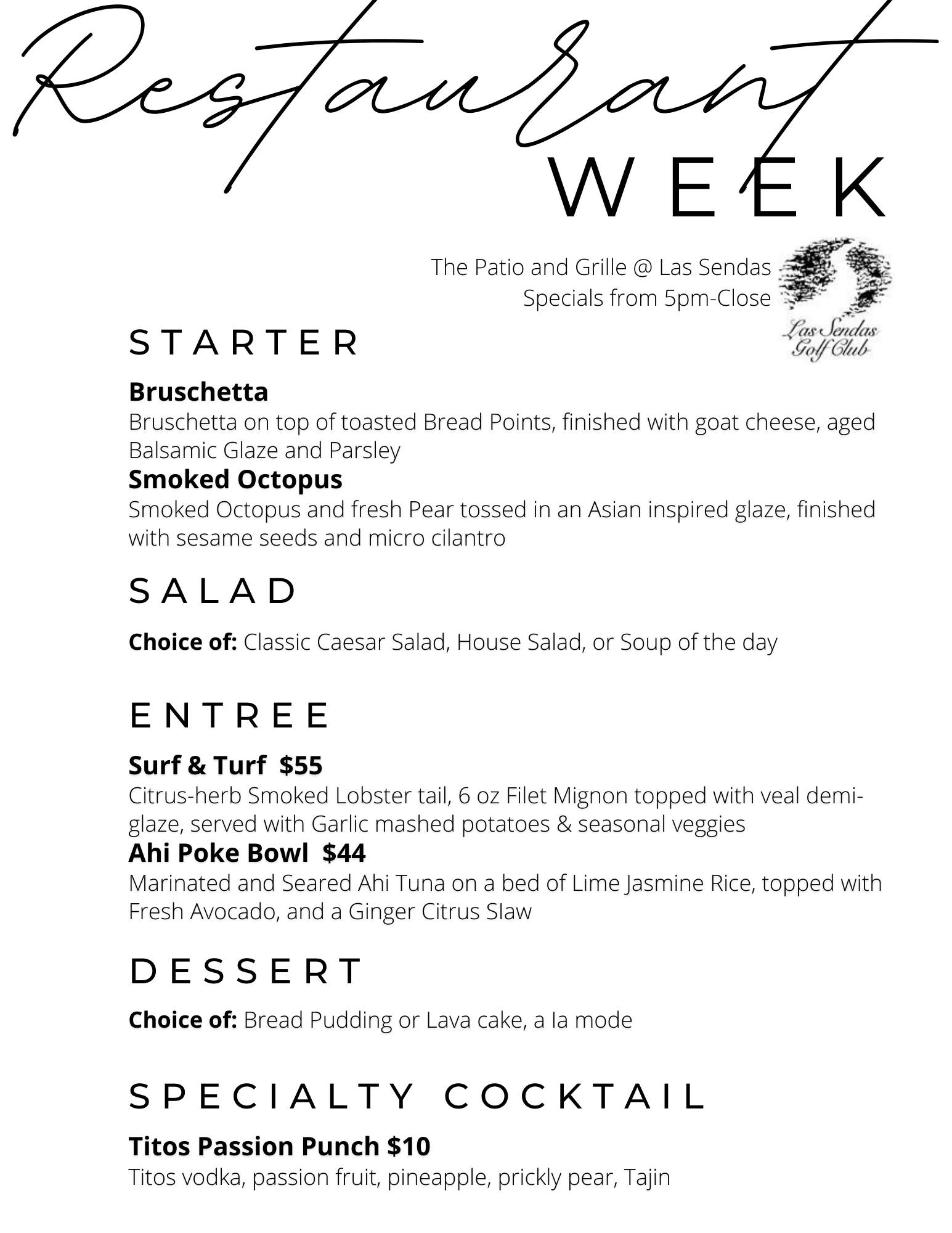 The Patio and Grille at Las Sendas Arizona Restaurant Week