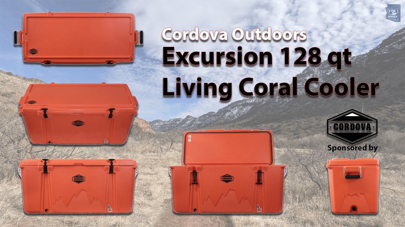 Excursion 128 qt Living Coral Cooler by Cordova Outdoors SOLD OUT Arizona RMEF