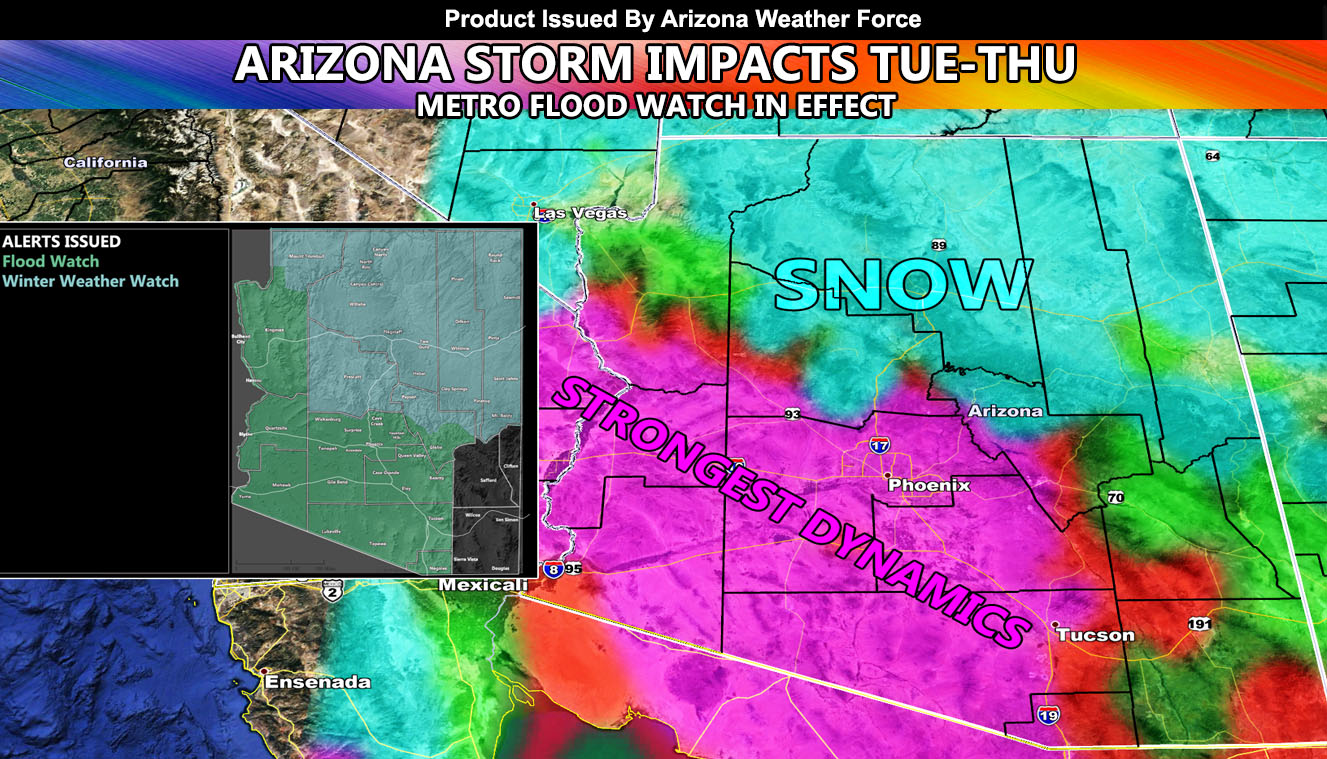 Strong Storm System To Impact Arizona Tuesday through Thursday; AZWF