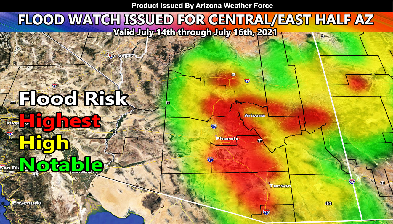 BREAKING Flood Watch Issued As Arizona Monsoon Ramps Up Between July