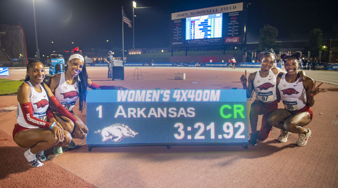 Arkansas Razorbacks Rewrite NCAA Record Books with 4 x 400m Relay
