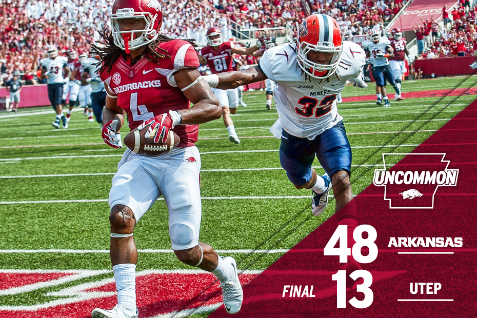 Hogs Trounce UTEP in Season Opener Arkansas Razorbacks
