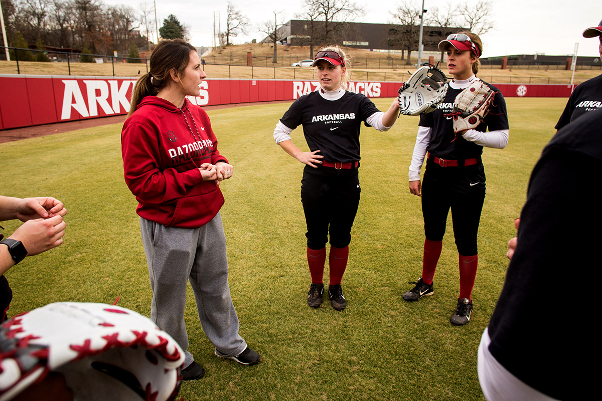 First Softball Practice of 2018 Arkansas Razorbacks