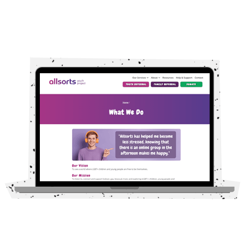 Creative refresh for Allsorts Youth Project's training material Arke