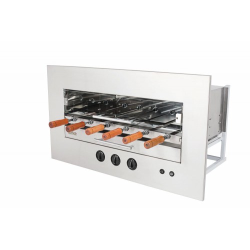 Builtin Gas Horizontal Rotisserie AGH06 6 skewers Spanish