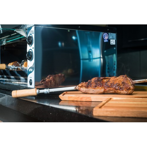 Horizontal Bench Gas Rotisserie ABH05 5 skewers Spanish
