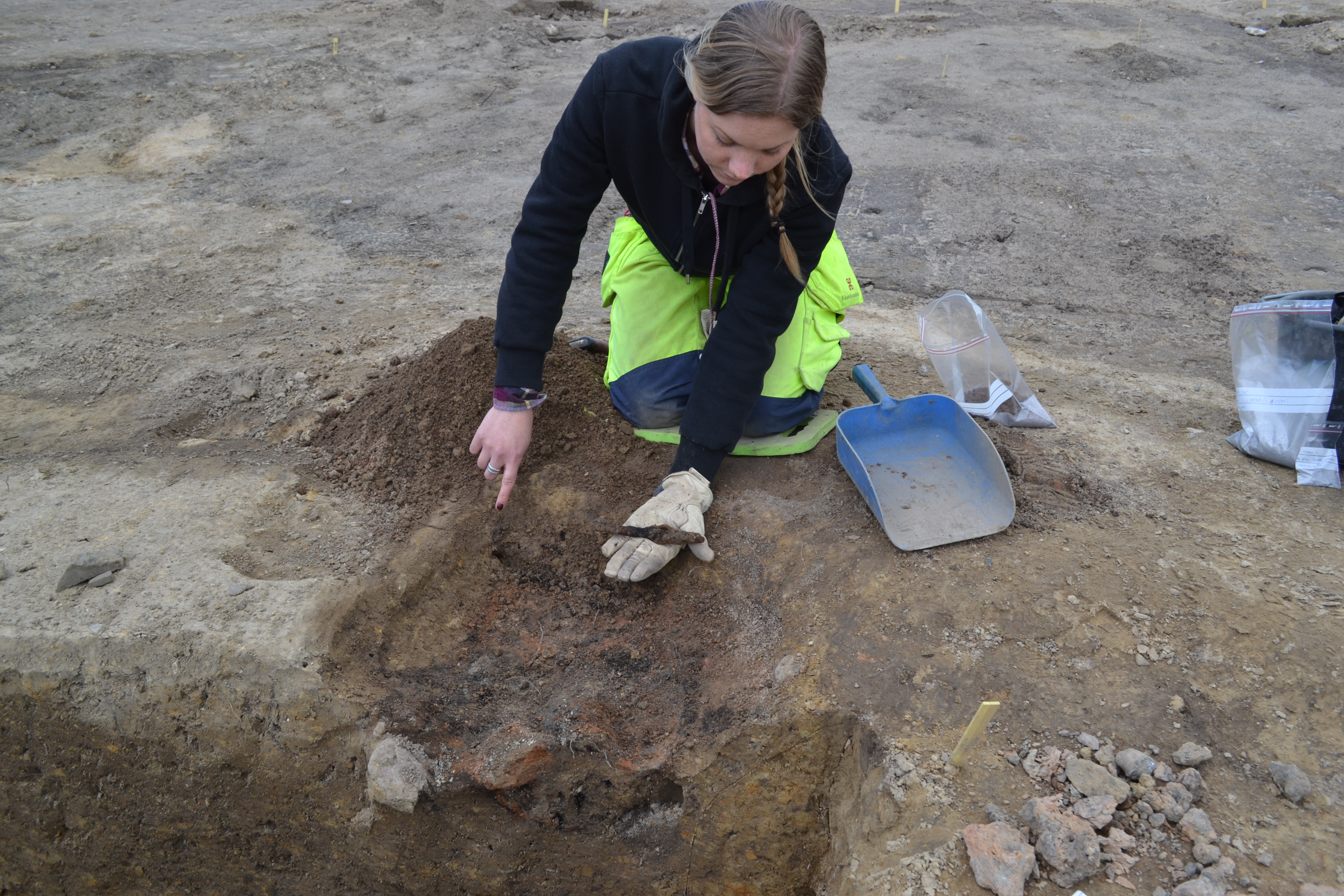 Ugn i lergrop Arkeologerna