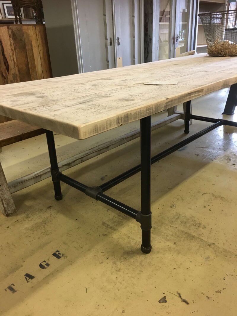 Metal base dining table. — Ark Vintage Vintage, Retro, Urban, Reclaimed